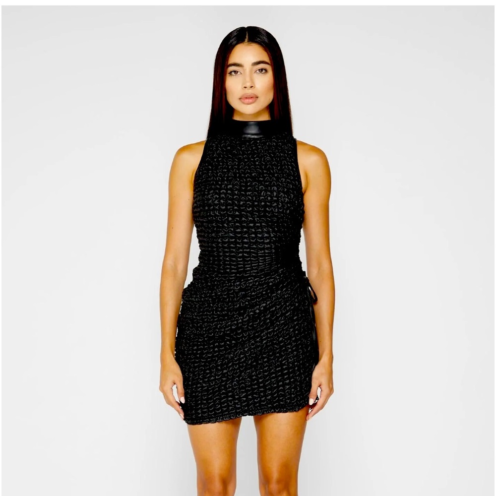 MANIÈRE DE VOIR NWT black vegan dress mini